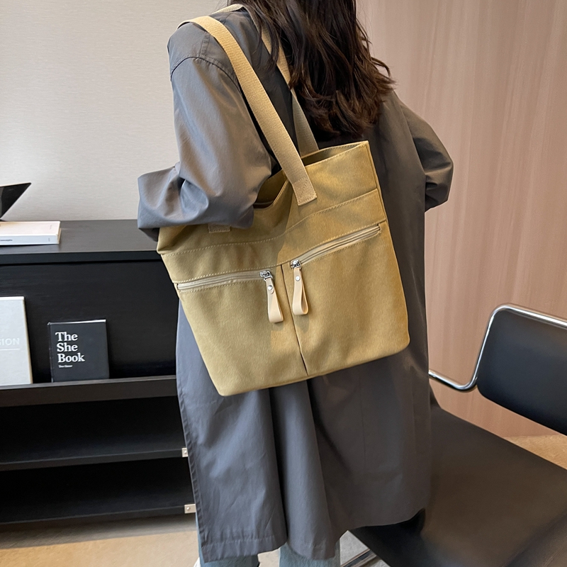 单肩托特帆布包时尚新款女士通勤