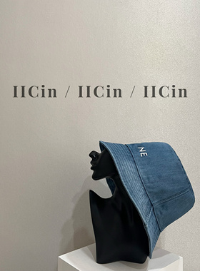 现货 【IICin】240612-1 甜美减龄 字母牛仔渔夫帽洗水牛仔水桶帽