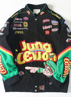 秋冬男士夹克外套工装宽松纯棉拉链长袖立领外穿潮牌休闲