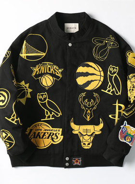 杜戴克科比湖人队标OVO DrakexNBA 杰夫·汉密尔顿TEAM ICONS夹克