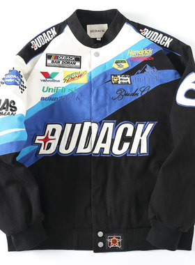 DUDACK杜戴克2024秋冬潮牌新款男女加厚宽松刺绣拼接棒球服夹克