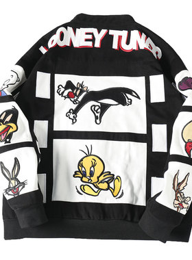 杜戴克2024秋冬新款男女美式夹克潮牌宽松刺绣棒球服休闲免烫外套