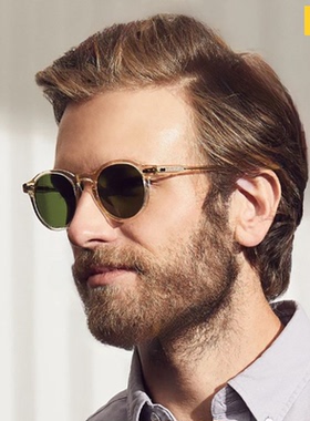 玛高全板材圆框形太阳眼镜