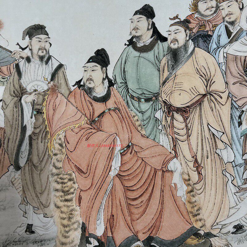 水浒一百零八将图卷高清复制