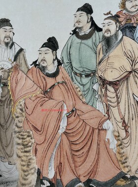 水浒一百零八将图卷高清复制