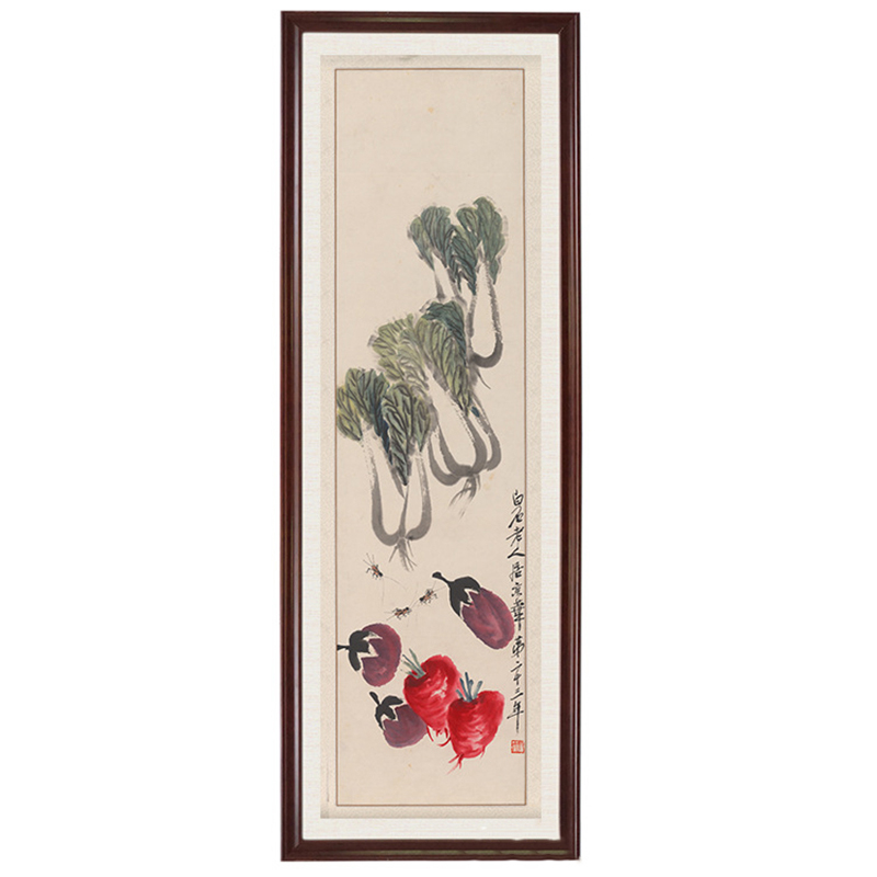 齐白石-蔬菜图 名家字画仿古书画礼品艺术微喷复制装饰画订制挂画
