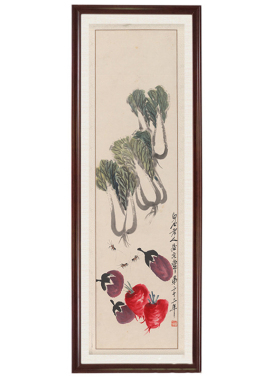 齐白石-蔬菜图 名家字画仿古书画礼品艺术微喷复制装饰画订制挂画