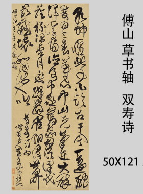 傅山草书双寿诗学习临摹