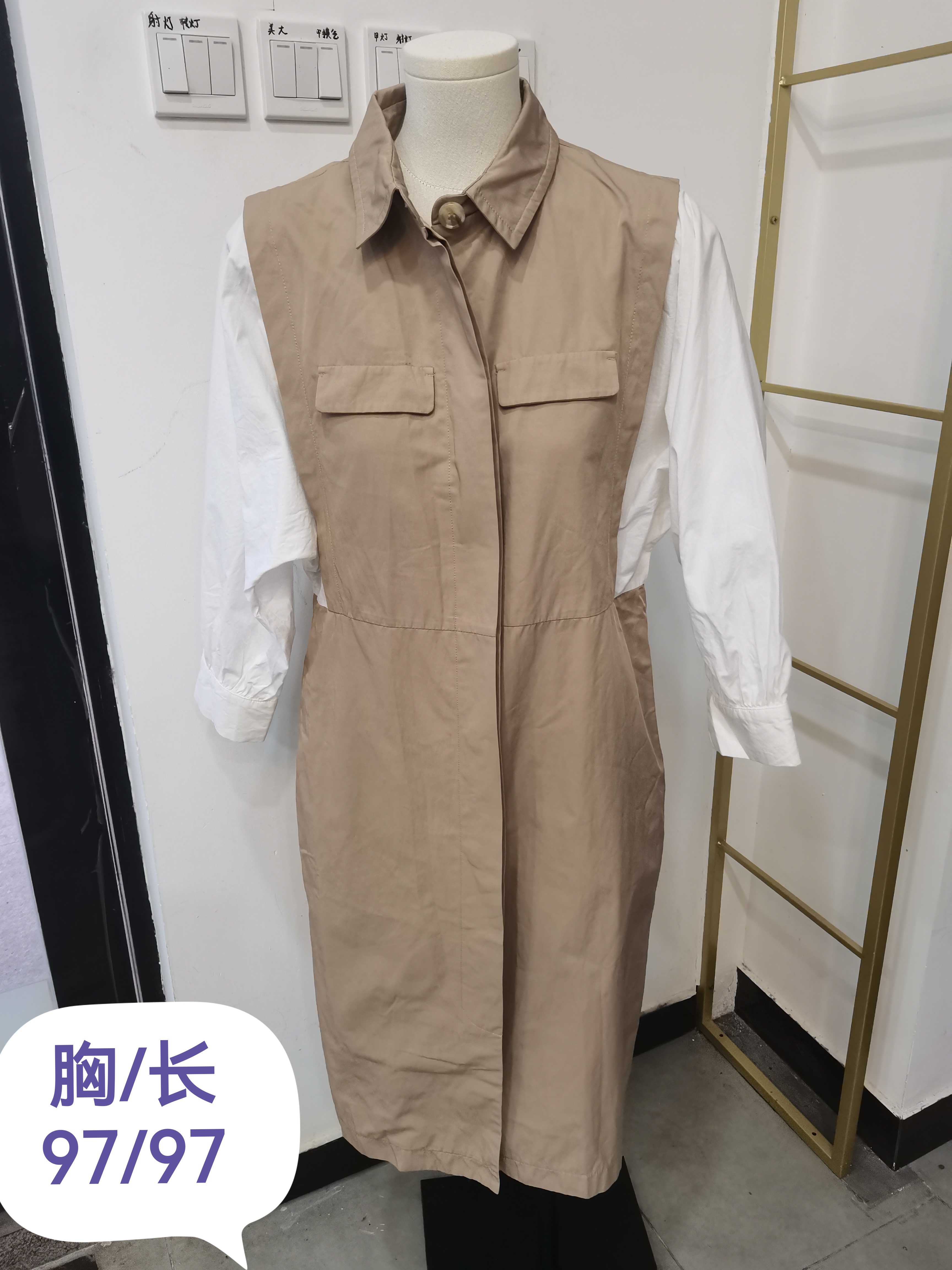 拼接长袖衬衫女连衣裙法式荷叶边春秋冬外套新款休闲小香风连衣裙