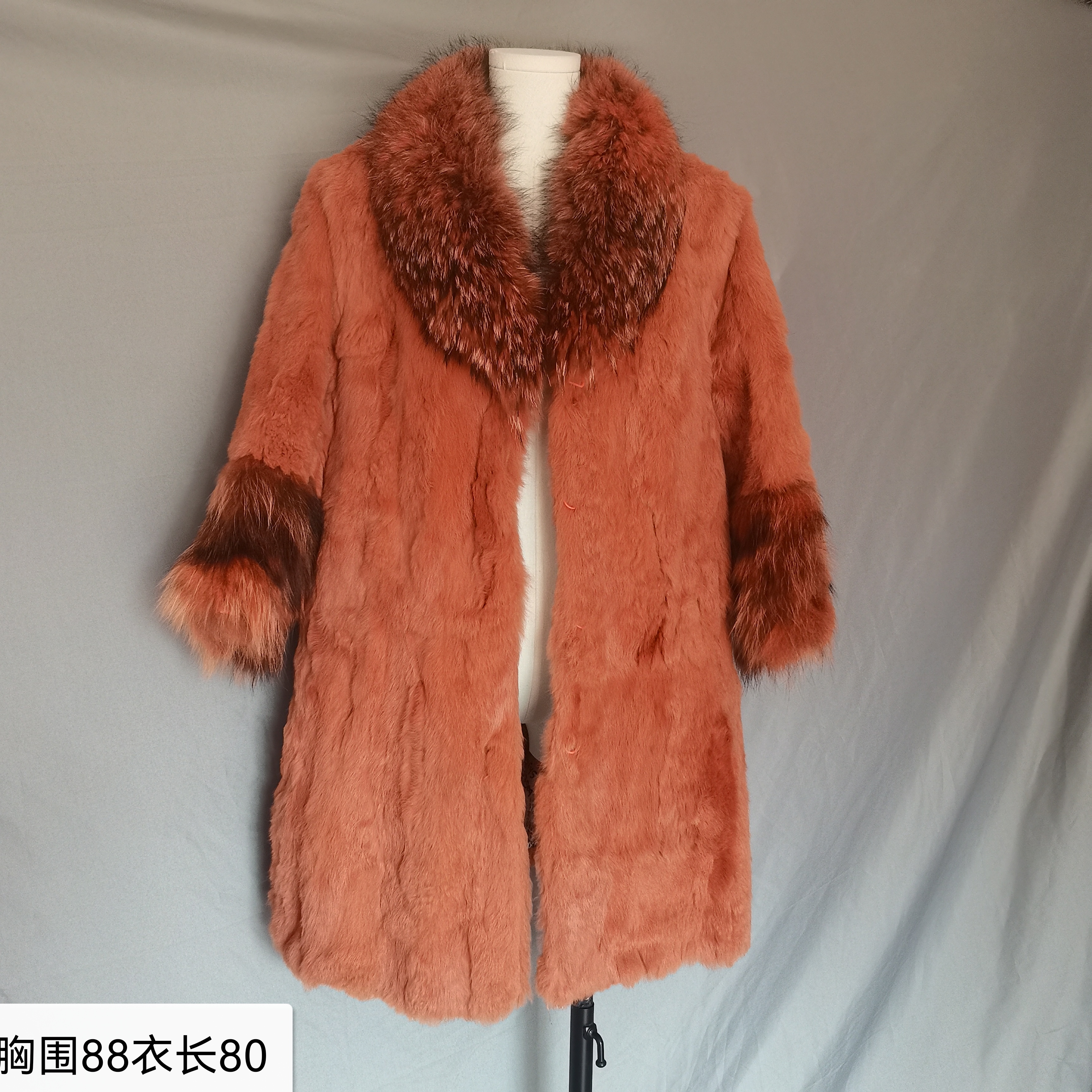 兔毛狐狸毛皮牛角大衣貂皮马甲羊驼毛开衫薄款小香风外套直筒冬款