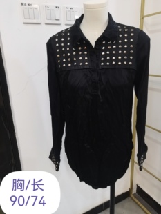 欧货重工镶钻真丝桑蚕丝衬衫女2024春季新款时尚钉珠长袖设计感