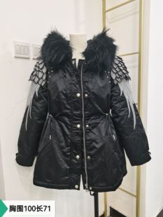 鹅绒服羽绒服女春秋冬外套狐狸毛皮草宽松白鸭绒休闲中长款大衣