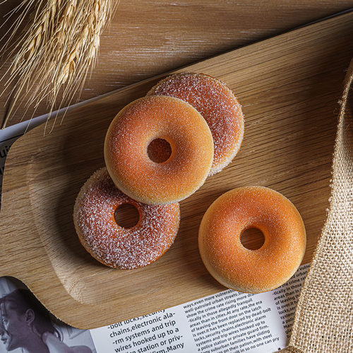 仿真面包甜甜圈蛋糕装饰场景布置