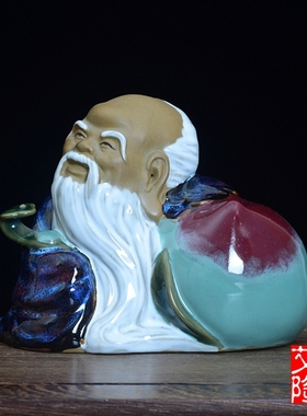 南极仙翁雕像瓷器生日祝寿礼品