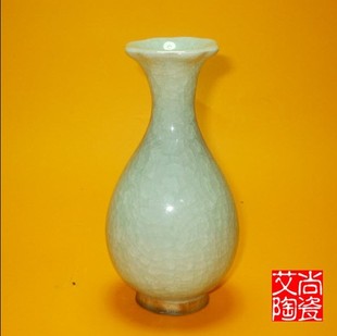 饰小摆件复古工艺品 钧瓷小花瓶陶瓷插花小件复古仿古瓷器博古架装