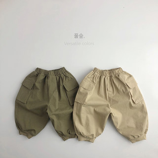 裤型赞2023新款春秋季韩版儿童装束脚工装裤男女孩洋气潮宽松个性