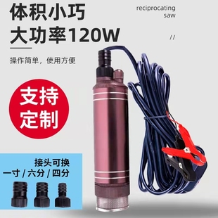 抽油泵电动柴油12v大功率车载加油泵24v48v家用加油枪220v抽水泵