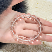 天然双A白水晶手链女小众高级水晶手串几乎净体水晶饰品精致礼物