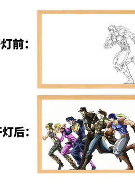 jojo灯光画奇妙冒险星尘斗士氛围感发光相框小夜灯摆来图定制礼物