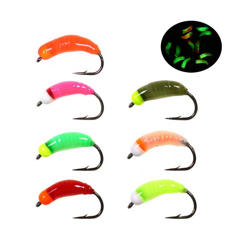 外野铜头夜光若虫钩适钓冷水鱼