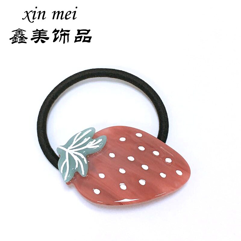 可爱草莓造型发圈 小熊日系发圈 高艳丽发绳头绳发饰