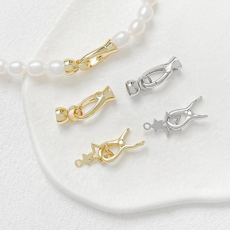 DIY925镀银18K真金保色微镶扣