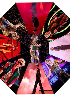 汪苏泷文俊辉明星粉丝应援礼物周边三折全自动晴雨伞防晒防紫外线