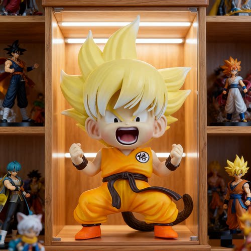 七龙珠动漫周边二次元咆哮悟空手办机箱模型桌面潮玩公仔摆件礼物