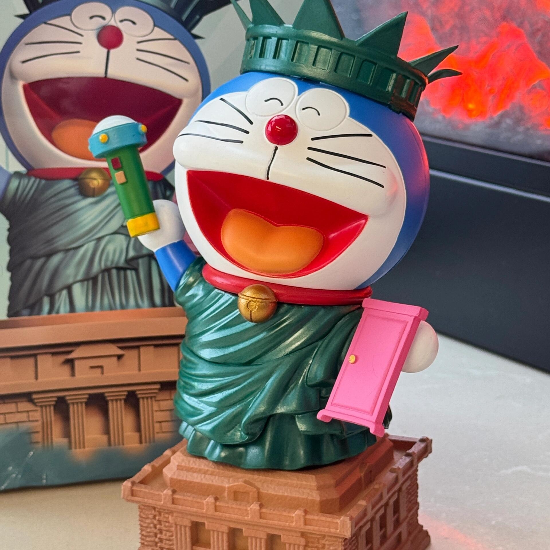 机器猫cos自由女神哆啦A梦手办动漫潮玩模型桌面摆件送男女生礼物