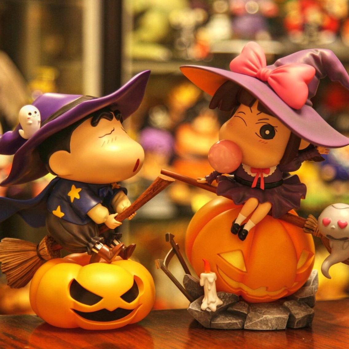 蜡笔小新南瓜小爱手办动漫可爱模型潮玩公仔桌面装饰摆件生日礼物