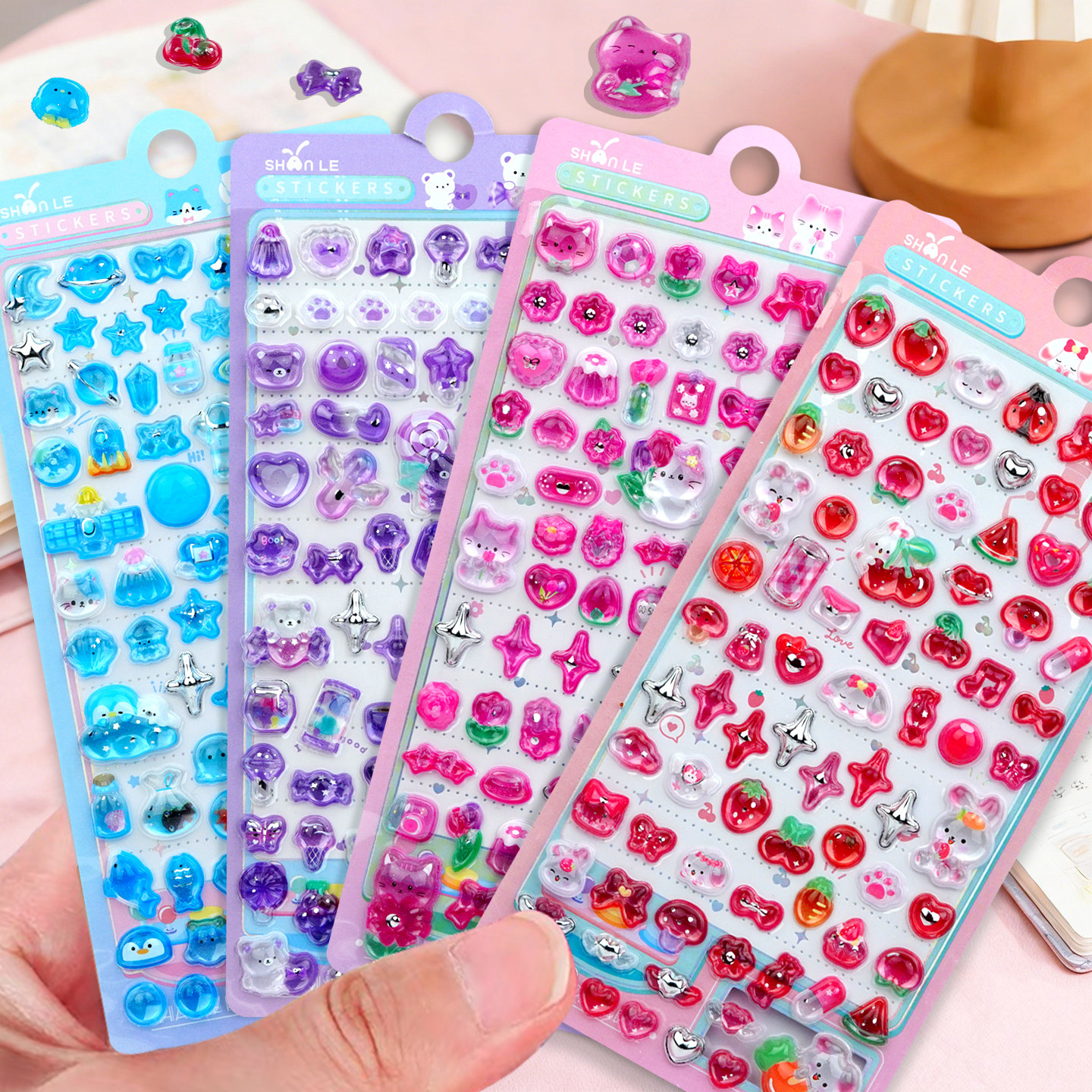 日系可爱萌趣3d立体水晶浮雕贴纸女孩小鼻嘎水杯手机壳装饰贴画,玩具/童车/益智/积木/模型,贴纸,淘宝优惠券,粉丝福利购,淘宝优惠卷