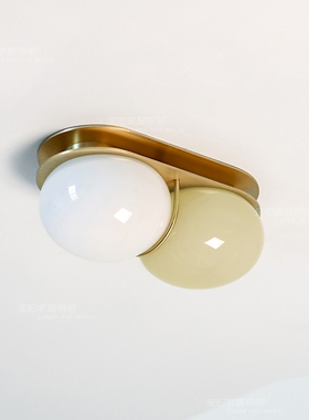 Twin 2.0 Ceiling 法式中古风玻璃吸顶灯 浴室玄关过道走廊墙壁灯