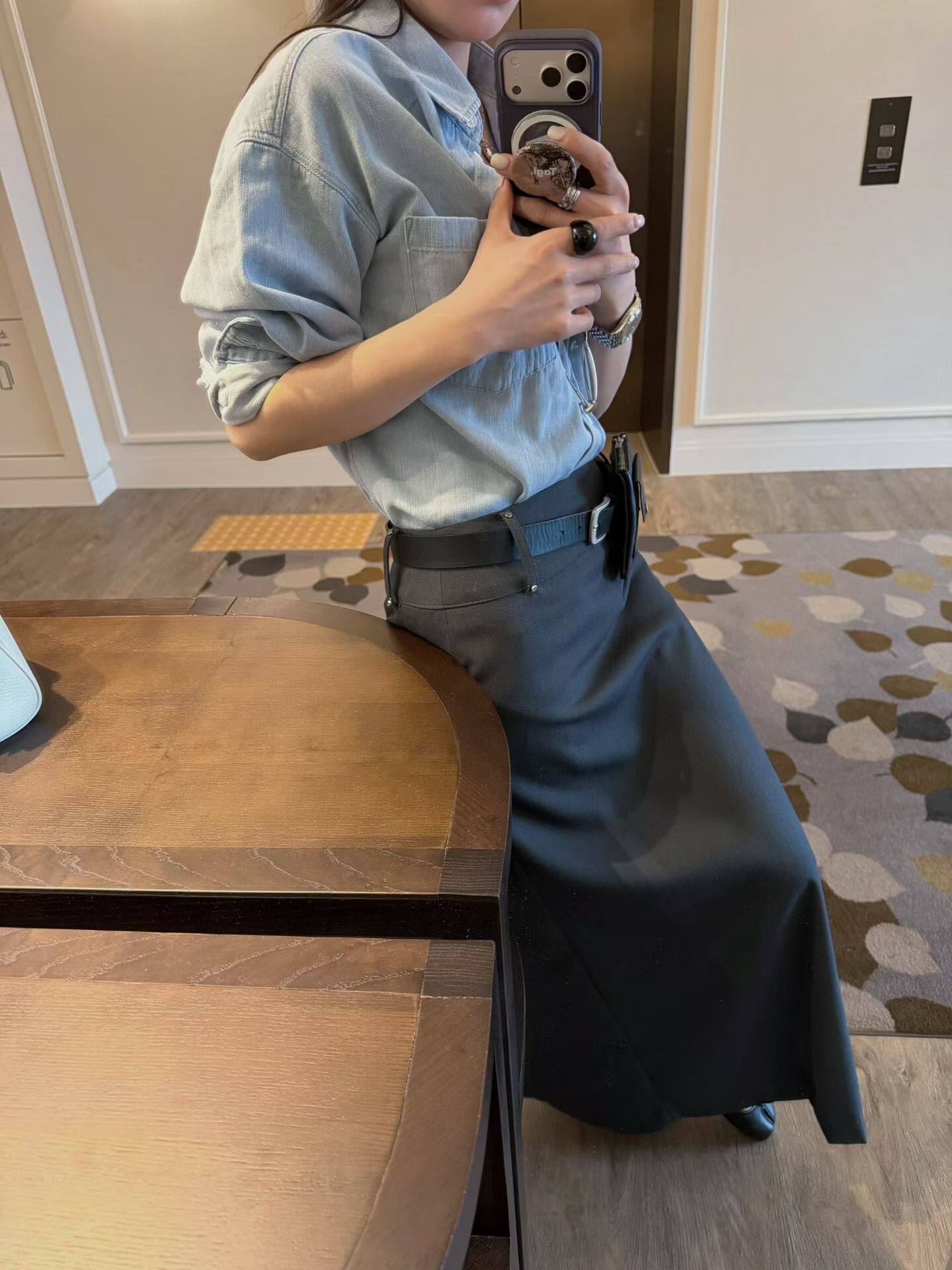 韩国东大门正品女装2026夏季新款高品质直筒长款时髦洋气半身裙