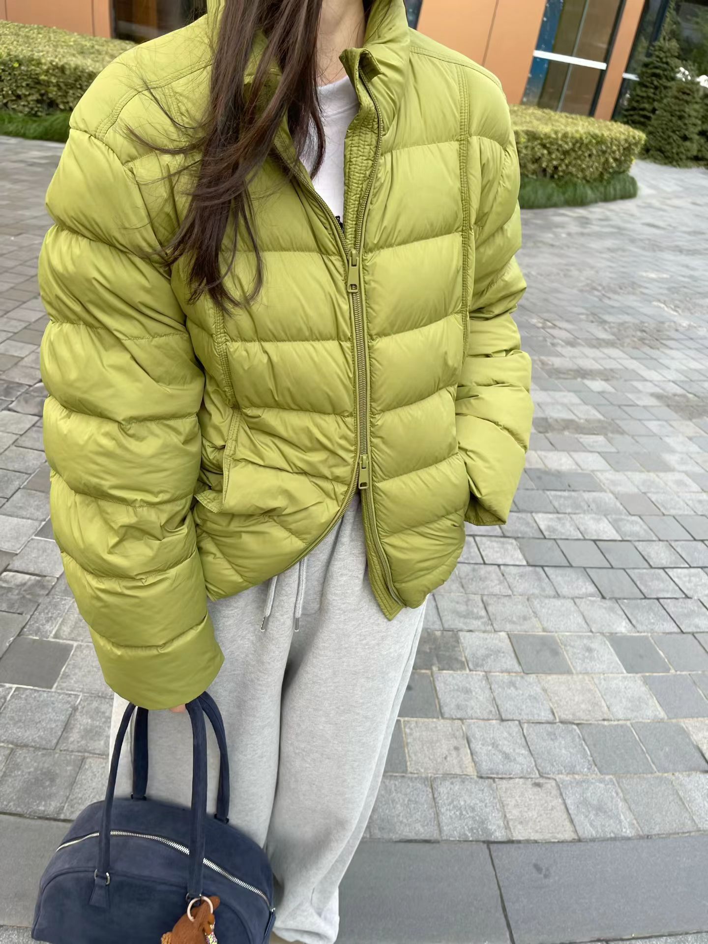 韩国东大门正品女装秋冬高品质立领亮色系排骨宽松显瘦羽绒服外套