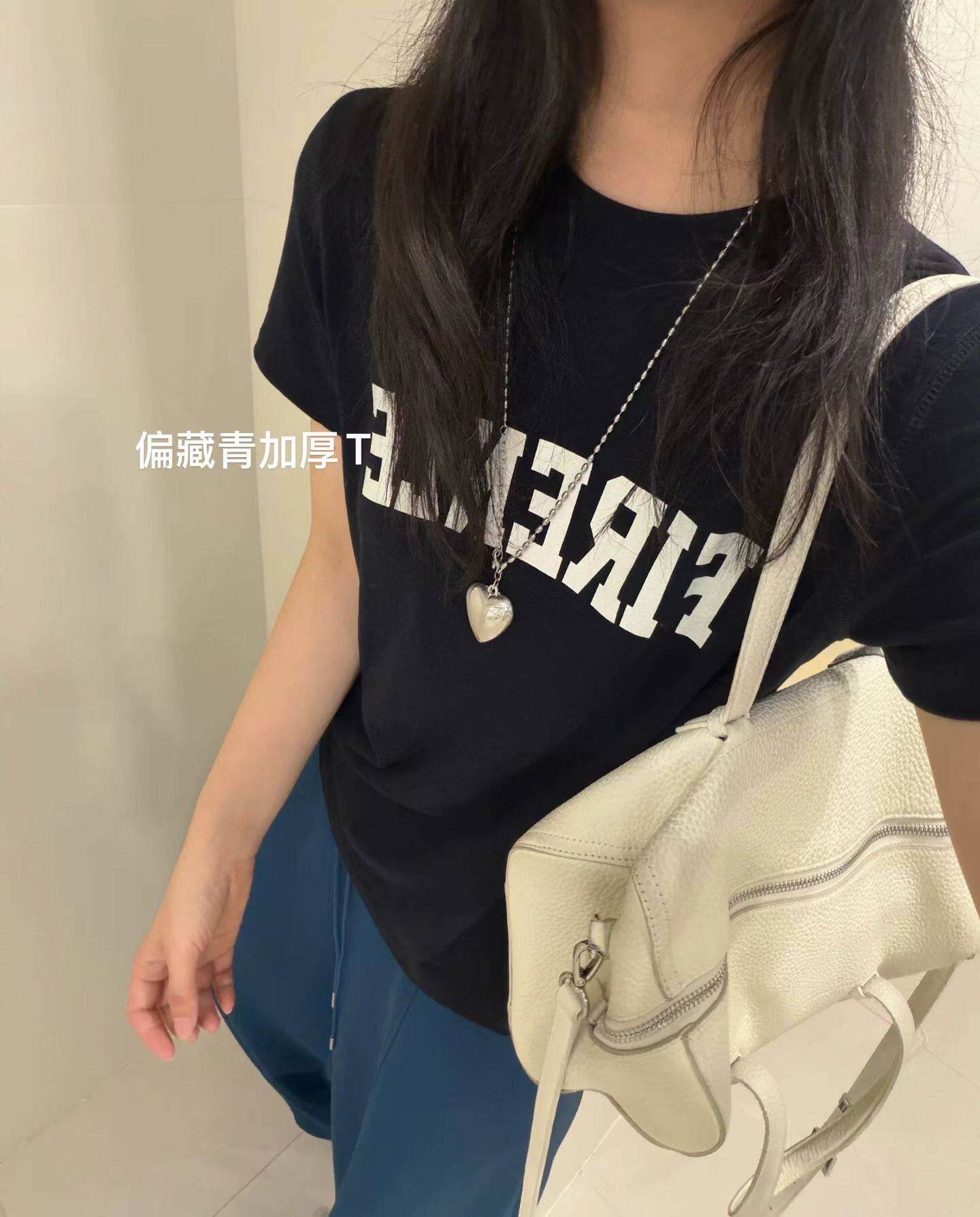 韩国东大门正品女装百搭显瘦圆领字母短袖T恤磨毛加厚内搭打底衫