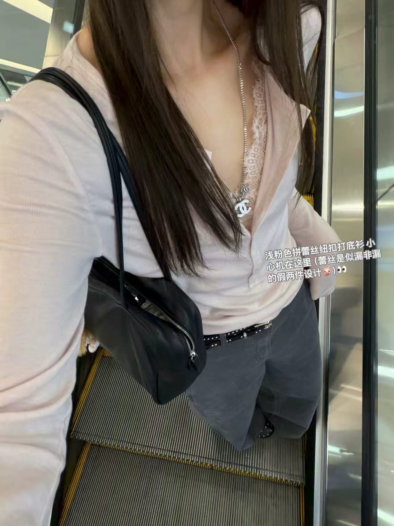 韩国东大门正品女装2026秋季新款百搭显瘦蕾丝拼接假两件长袖T恤