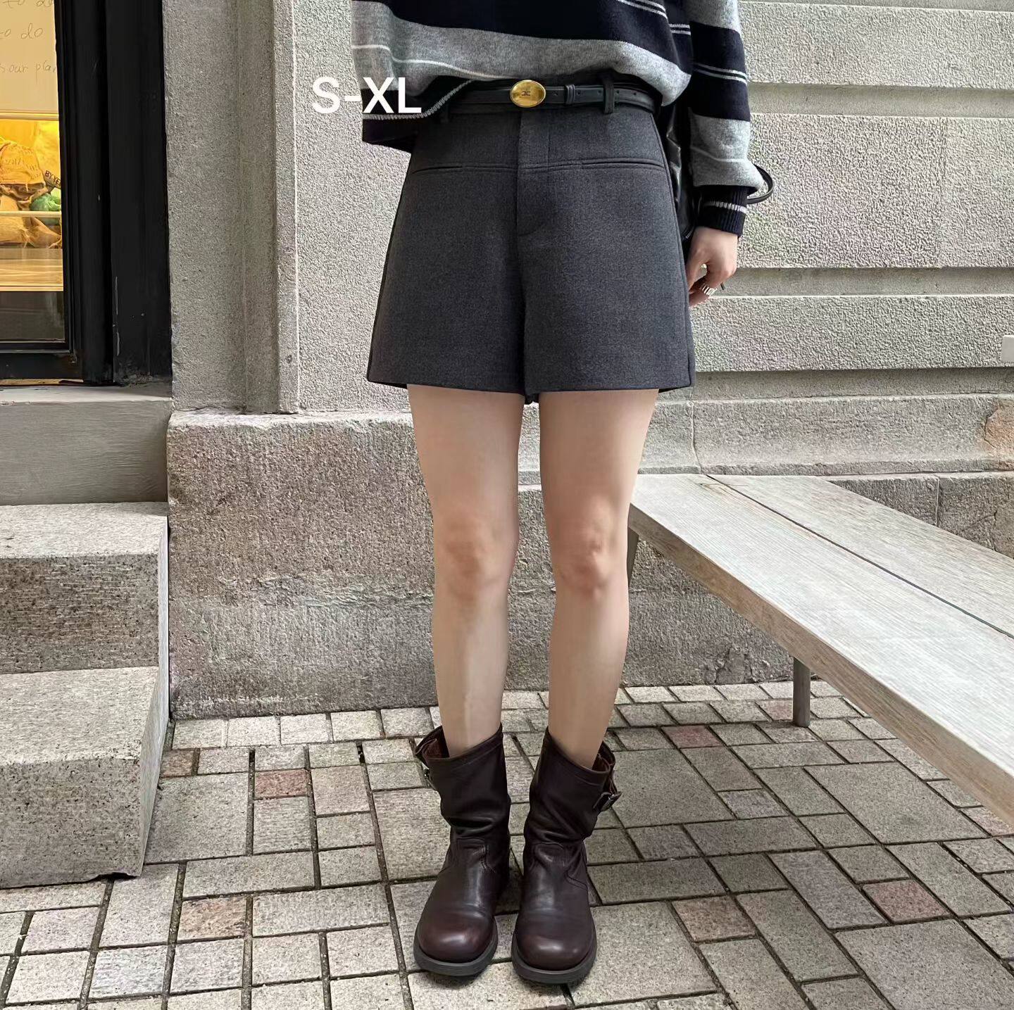 韩国东大门正品女装2026新款百搭显瘦高腰直筒阔腿短裤休闲裤靴裤