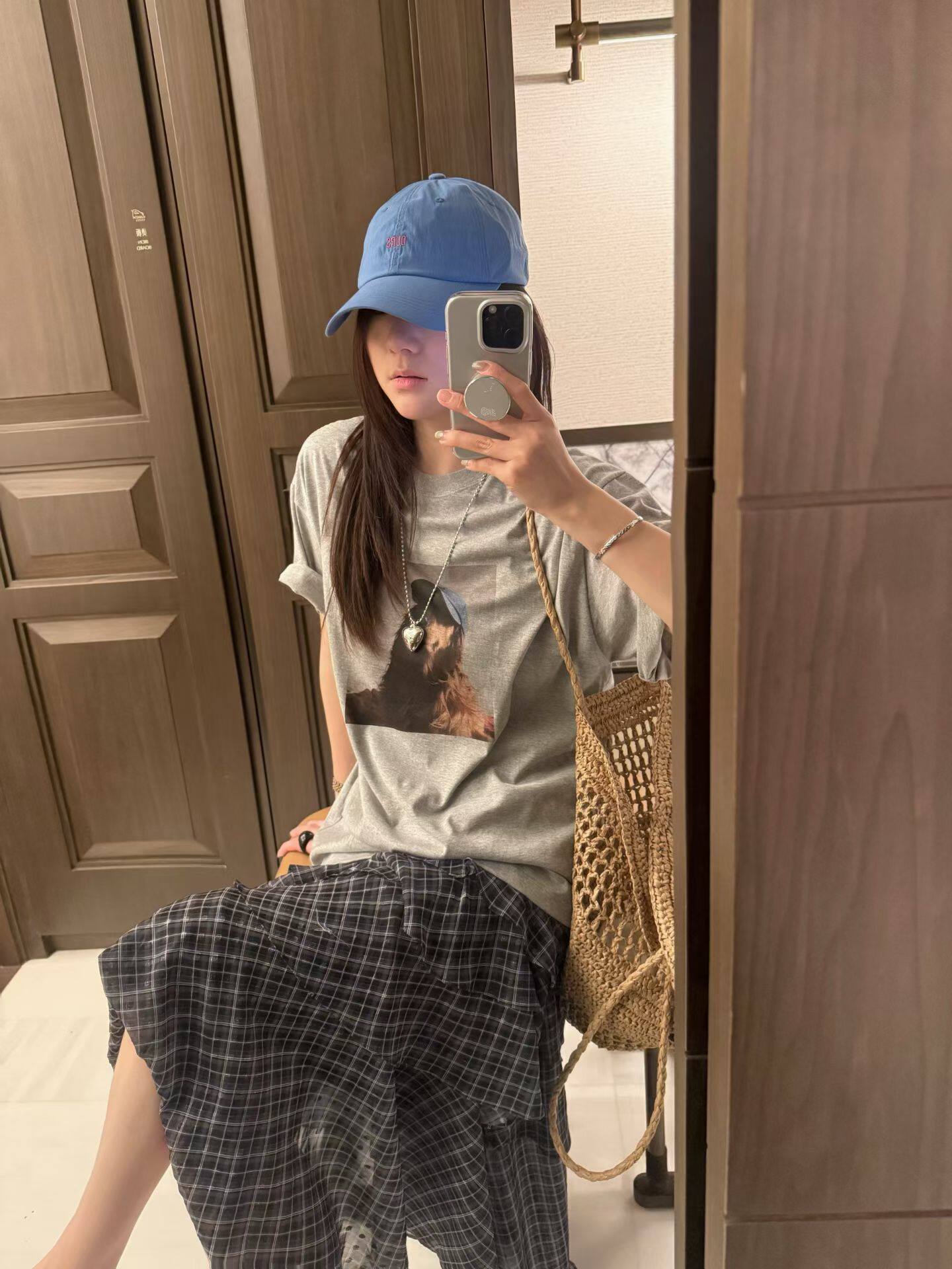 韩国东大门正品女装春夏圆领小狗图案印花短袖T恤百搭显瘦宽松ins