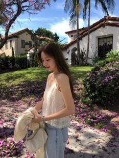 ounce韩国东大门女装2026春夏高品质圆领无袖吊带背心显瘦上衣ins