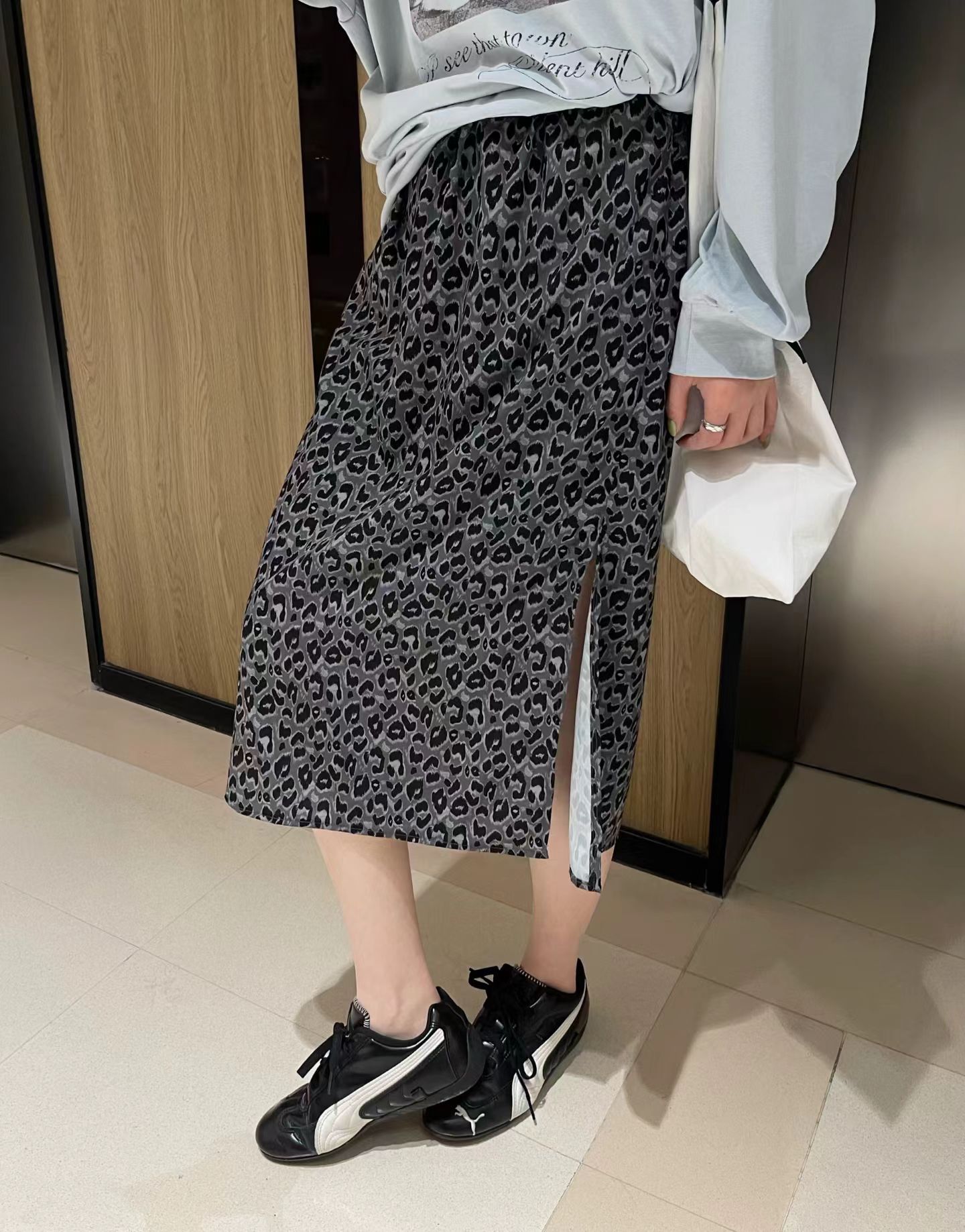 韩国东大门正品女装2026秋季新款豹纹印花半身裙高腰显瘦百搭裙子