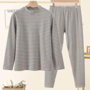 中老年线衣线裤 女士胖mm加肥加大保暖内衣套装 200斤 秋衣秋裤 大码