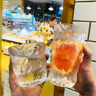 冰川杯简约早餐杯牛奶杯高颜值玻璃水杯伴手礼 玻璃杯子ins风新款