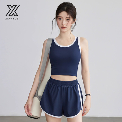 专业健身背心女夏季2025新款文胸一体式跑步训瑜伽练套装运动内衣