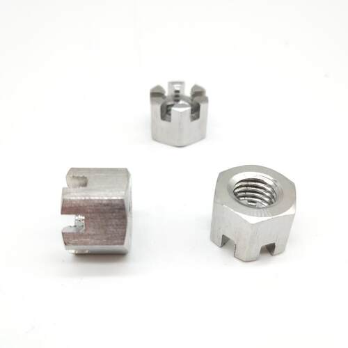 304/316不锈钢六角开槽螺母槽型锁紧开口高螺帽GB6178/6181包邮