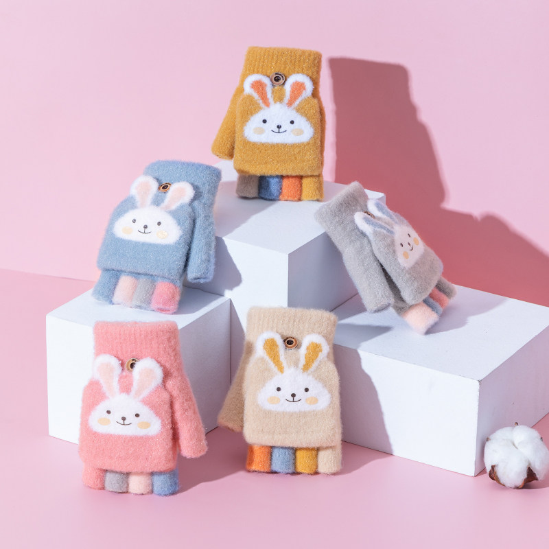 儿童手套冬季男童女童宝宝小孩幼儿园小学生可爱卡通半指翻盖写字,服饰配件/皮带/帽子/围巾,手套,淘宝优惠券,粉丝福利购,淘宝优惠卷