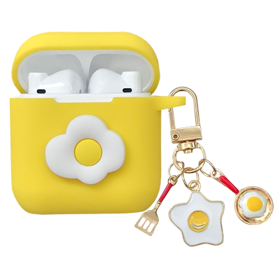 可爱煎蛋适用qcyt8pro蓝牙耳机保护套t8s硅胶盒T10防摔软外壳个性