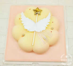 新款重庆主城花朵形酸奶慕斯聚会生日蛋糕巧克力喷砂7英寸动物