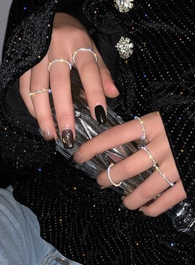 波光粼粼超闪指环戒指