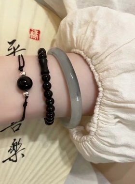 禅意复古黑色串珠手串