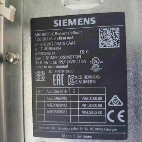 议价6FC5312-0DA00-0AA2 TCU 20.2 工控薄客户端操作单元维修